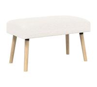 vidaXL Banco Liso Crema 80 x 40 x 46 cm Bouclé