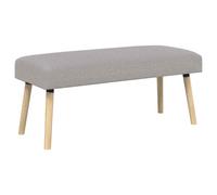vidaXL Banco Liso Gris Claro 110 x 40 x 46 cm Bouclé