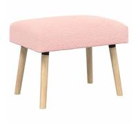 vidaXL Banco Liso Rosa 60 x 40 x 45 cm Bouclé