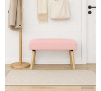 vidaXL Banco Liso Rosa 80 x 40 x 46 cm Bouclé