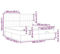 vidaXL: Banco otomano con cama, colchón y luces LED, color taupe, 200x200 cm, tapizado en tela