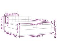 vidaXL: Banco otomano con cama, colchón y luces LED, color taupe, 200x200 cm, tapizado en tela