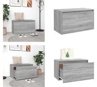 vidaXL Banco para pasillo de 80x40x45 cm, color gris Sonoma, fabricado en material de imitación madera. Banco para pasillo, banco para pasillo, banco tipo caja