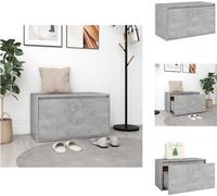vidaXL Banco para pasillo/entrada Flurbank, 80x40x45 cm, gris hormigón, material de madera