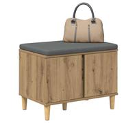 vidaXL Banco para Zapatos con cojín Roble Artisan 60 x 38 x 46 cm