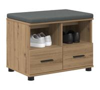 vidaXL Banco para Zapatos con cojín Roble Artisan 60 x 38 x 46 cm