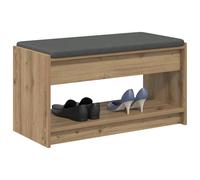 vidaXL Banco para Zapatos con cojín Roble Artisan 83 x 38 x 45 cm
