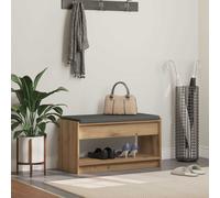 vidaXL Banco para Zapatos con cojín Roble Artisan 83 x 38 x 45 cm