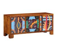 vidaXL Banco para zapatos con puerta Marrón miel 100 x 35 x 45 cm