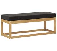 vidaXL: Banco/reposapiés para exteriores, madera maciza de acacia, color blanco