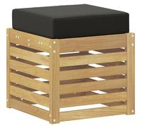 vidaXL: Banco/reposapiés para exteriores, madera maciza de acacia, color blanco