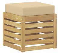 vidaXL: Banco/reposapiés para exteriores, madera maciza de acacia, color blanco