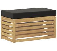 vidaXL: Banco/reposapiés para exteriores, madera maciza de acacia, color blanco