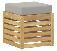 vidaXL: Banco/reposapiés para exteriores, madera maciza de acacia, color blanco
