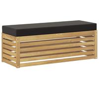 vidaXL: Banco/reposapiés para exteriores, madera maciza de acacia, color blanco