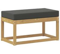 vidaXL: Banco/reposapiés para exteriores, madera maciza de acacia, color blanco