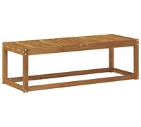 vidaXL Banco/reposapiés para exteriores, madera maciza de acacia, color natural, 115 x 43 x 37 cm