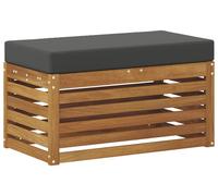 vidaXL: Banco/reposapiés para exteriores, madera maciza de acacia, color natural