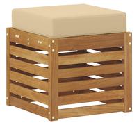 vidaXL: Banco/reposapiés para exteriores, madera maciza de acacia, color natural