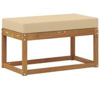 vidaXL: Banco/reposapiés para exteriores, madera maciza de acacia, color natural
