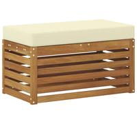 vidaXL: Banco/reposapiés para exteriores, madera maciza de acacia, color natural