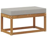 vidaXL: Banco/reposapiés para exteriores, madera maciza de acacia, color natural