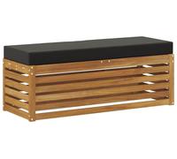 vidaXL: Banco/reposapiés para exteriores, madera maciza de acacia, color natural