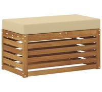 vidaXL: Banco/reposapiés para exteriores, madera maciza de acacia, color natural