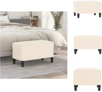 vidaXL Banco tapizado en terciopelo, color crema, 70x35x41 cm - Bancos