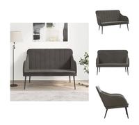 vidaXL Banco tapizado en terciopelo, color gris oscuro, 110x76x80 cm - Bancos