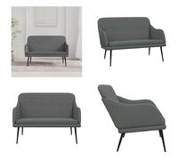 vidaXL Banco tapizado gris oscuro, 110x76x80 cm - Banco - Bancos - Banco de entrada