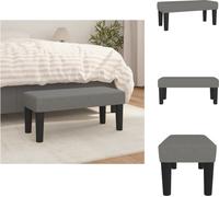 vidaXL Banco tapizado gris oscuro, 70x30x30 cm - Bancos