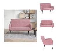 vidaXL Banco tapizado rosa de 108x79x79 cm, tela - Bancos