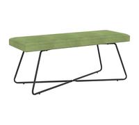 vidaXL Banco Verde Claro 110 x 40 x 45 cm Terciopelo