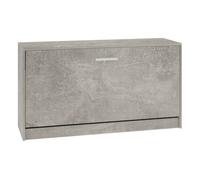 Vidaxl banco zapatero madera contrachapada gris hormigón 80x24x45 cm