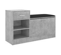 Vidaxl banco zapatero madera de ingeniería gris hormigón 94,5x31x57 cm
