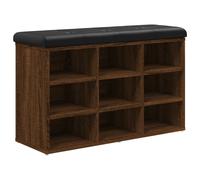 vidaXL Banco zapatero madera de ingeniería marrón roble 82x32x50 cm
