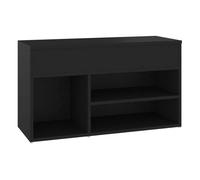 Vidaxl banco zapatero madera de ingeniería negro 80x30x45 cm