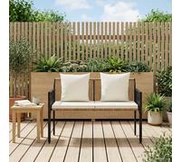vidaXL Bancos de exterior 2 -Seater 116 x 56 x 75 cm ratán sintético