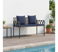 vidaXL Bancos de exterior 2 -Seater 116 x 56 x 75 cm ratán sintético
