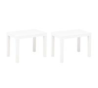 vidaXL Bancos de jardín 2 unidades plástico blanco