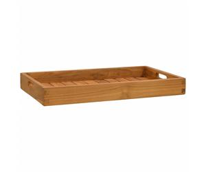vidaXL Bandeja de madera de teca maciza 60x35 cm