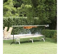 vidaXL Bandeja para barbacoa acero inoxidable plateado 158x42x31 cm