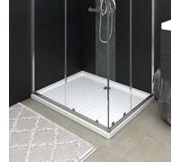 vidaXL Plato de ducha con puntos ABS blanco 80x100x4 cm