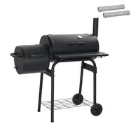 vidaXL Parrilla al aire libre 103 x 60 x 113 cm Acero Negro