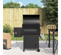 vidaXL Barbacoa de pellets con chimenea hierro negro 104 cm