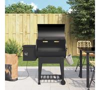vidaXL Barbacoa de pellets con estante inferior hierro negro 94 cm