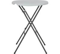 vidaXL Barra alta plegable, blanca, 80x110 cm, fabricada en HDPE
