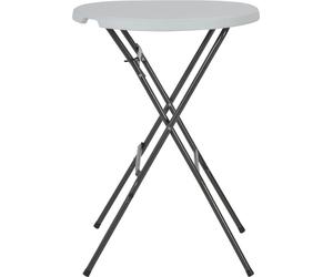 vidaXL Barra alta plegable, blanca, 80x110 cm, fabricada en HDPE