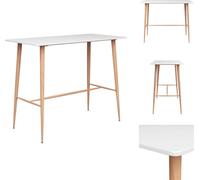 vidaXL Barra de bar blanca de 120x60x105 cm - Mesas de comedor
